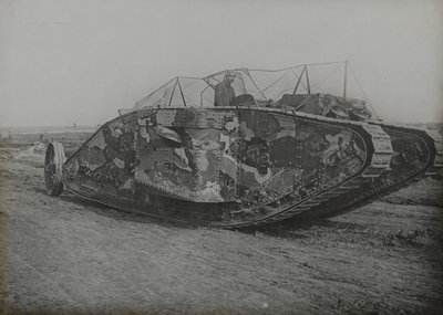 Mk 1 tank during training at Elveden, Suffolk, 1916 by English Photographer